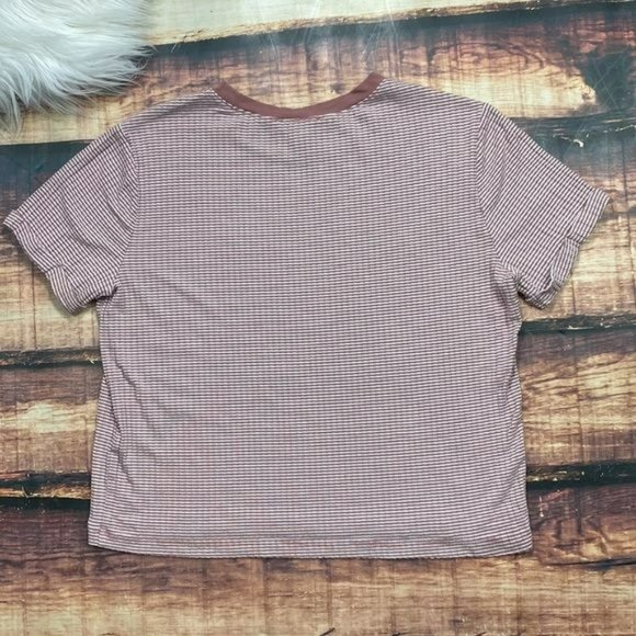 RELISTED Forever 21 Pink White Stripe Crop Top - Picture 5 of 6